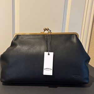 American Leather Co. Black Clutch